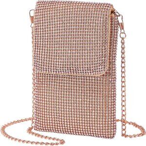 Elegant Pink Evening Bag with Detachable Strap - Perfect for Special Events